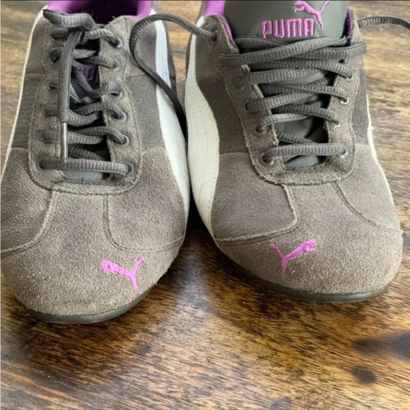 Puma sneakers grey and purple like new size 8.5 - Picture 10 of 12